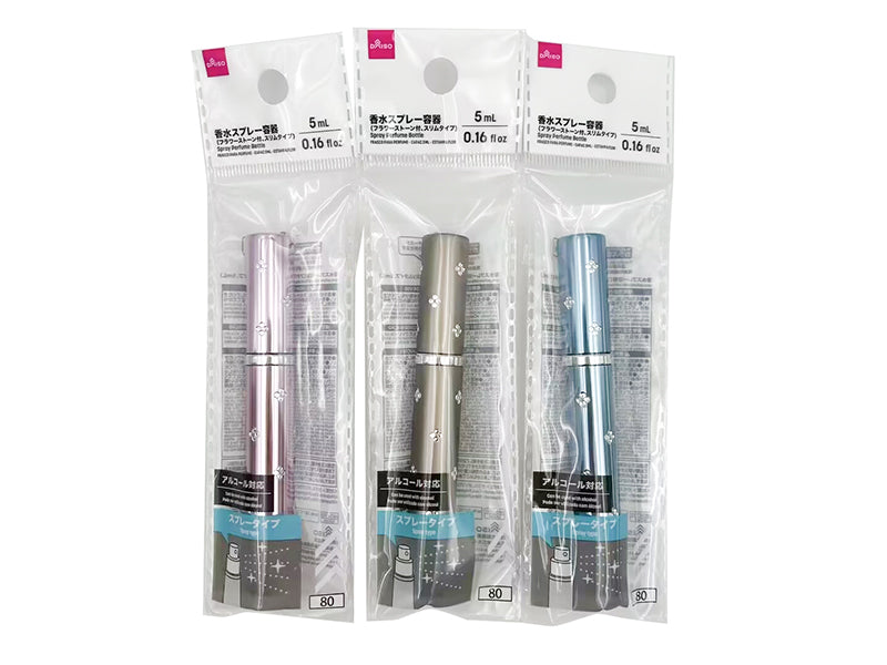 Perfume Spray Container (Slim Type with Flower Stone)