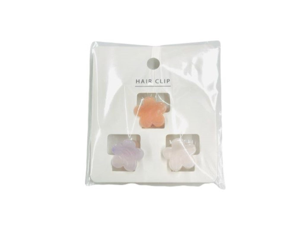 Marble Flower Mini Clip 3P Simple