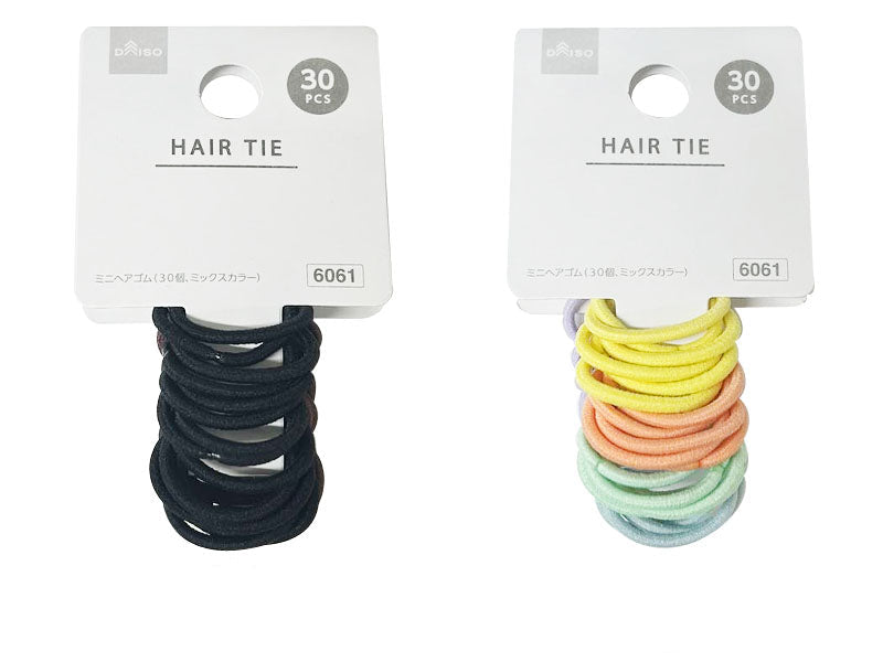 Mini Hair Ties (30 Pieces, Mixed Colors)