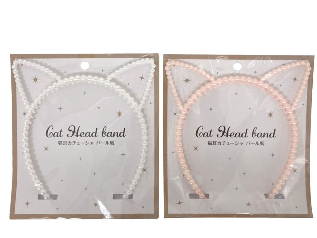 Cat Ear Headband (Pearl Style, PTG-180-1)