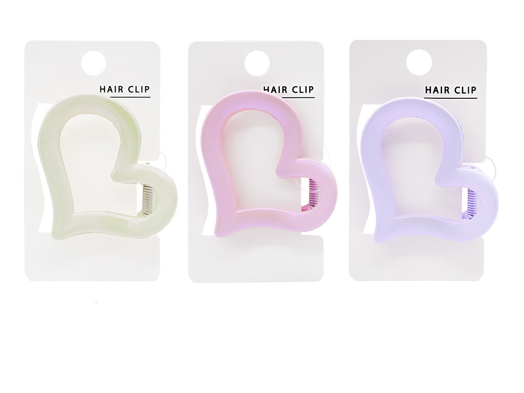 Matte & Shiny Heart Hair Clip