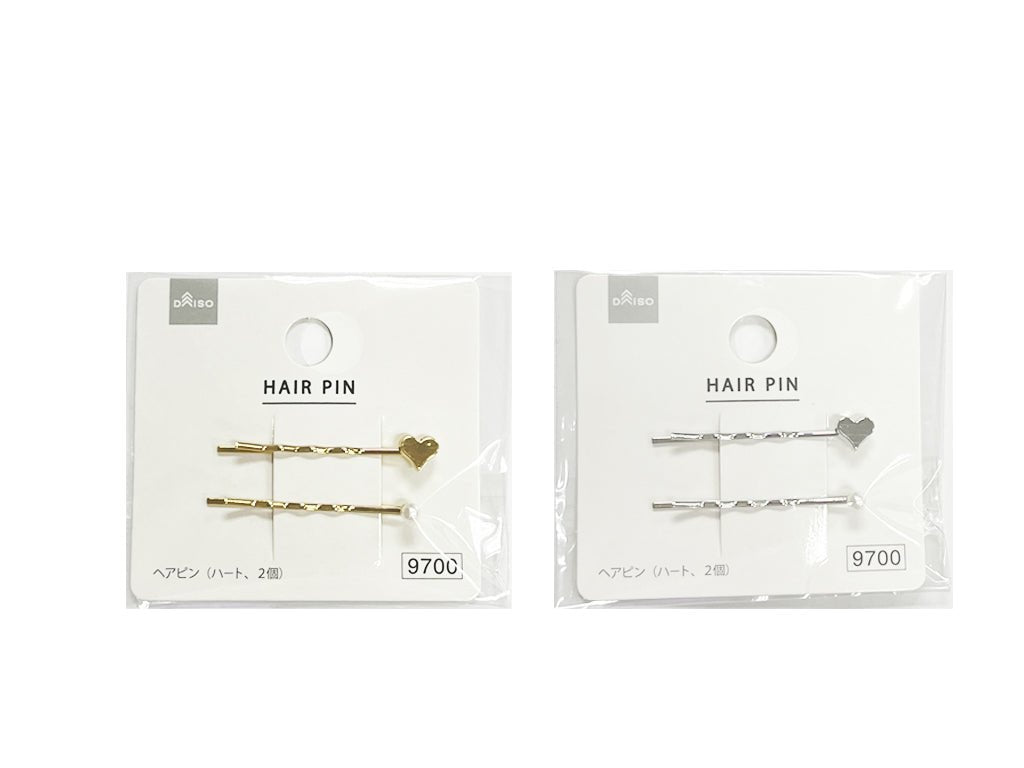 Hair Pin (Heart, 2 Pieces)