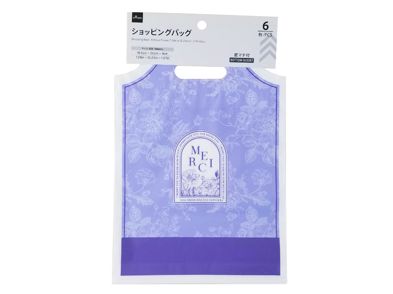 Shopping Bag (Antique Flower, 6 Pieces)