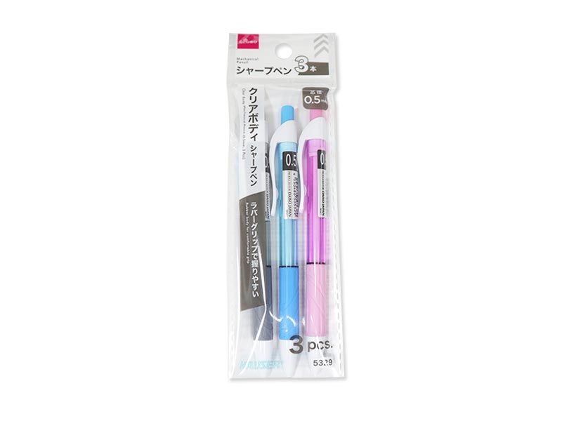 Clear Body Mechanical Pencil (3 Pieces)