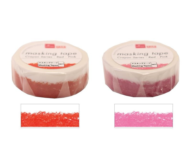 Masking Tape (Crayon Series, Red, Pink)