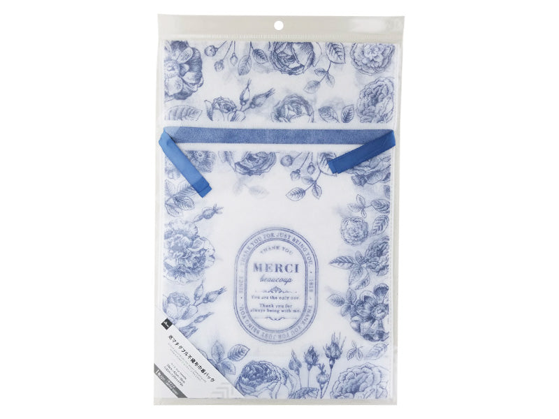 Double Bottom Gusset Non-Woven Drawstring Bag (Antique Flower)