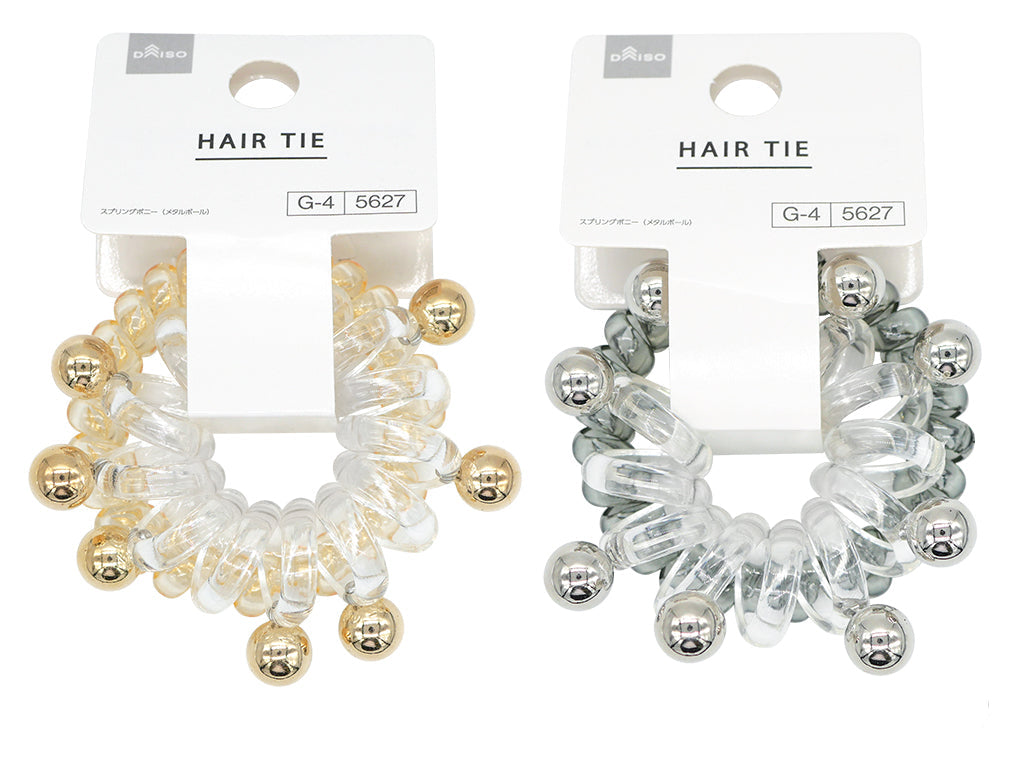 Spring Ponytail Holder (Metal Ball)