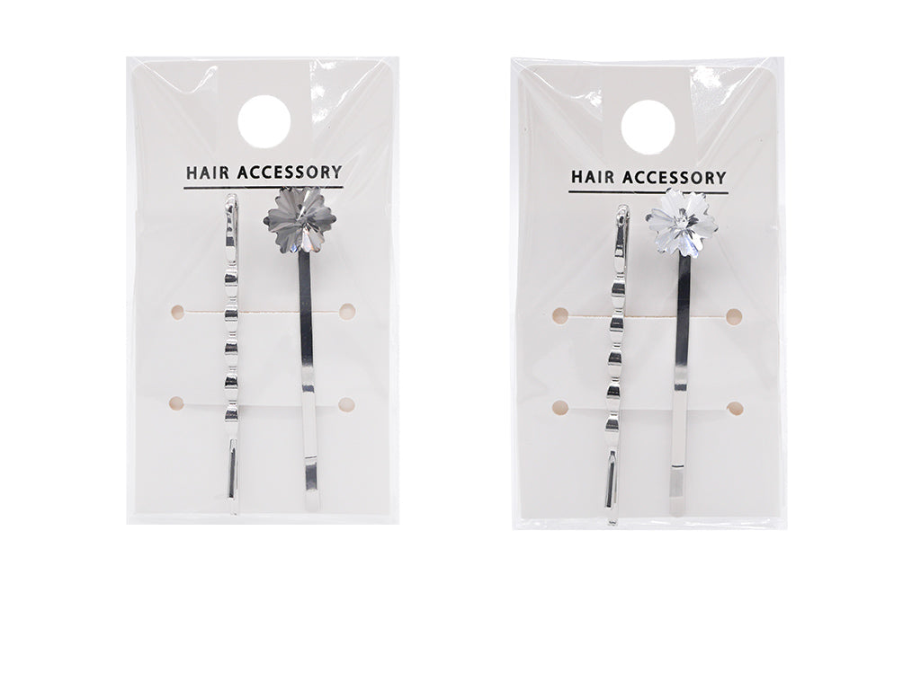 Star Stone Hair Pin Set (Silver Color)