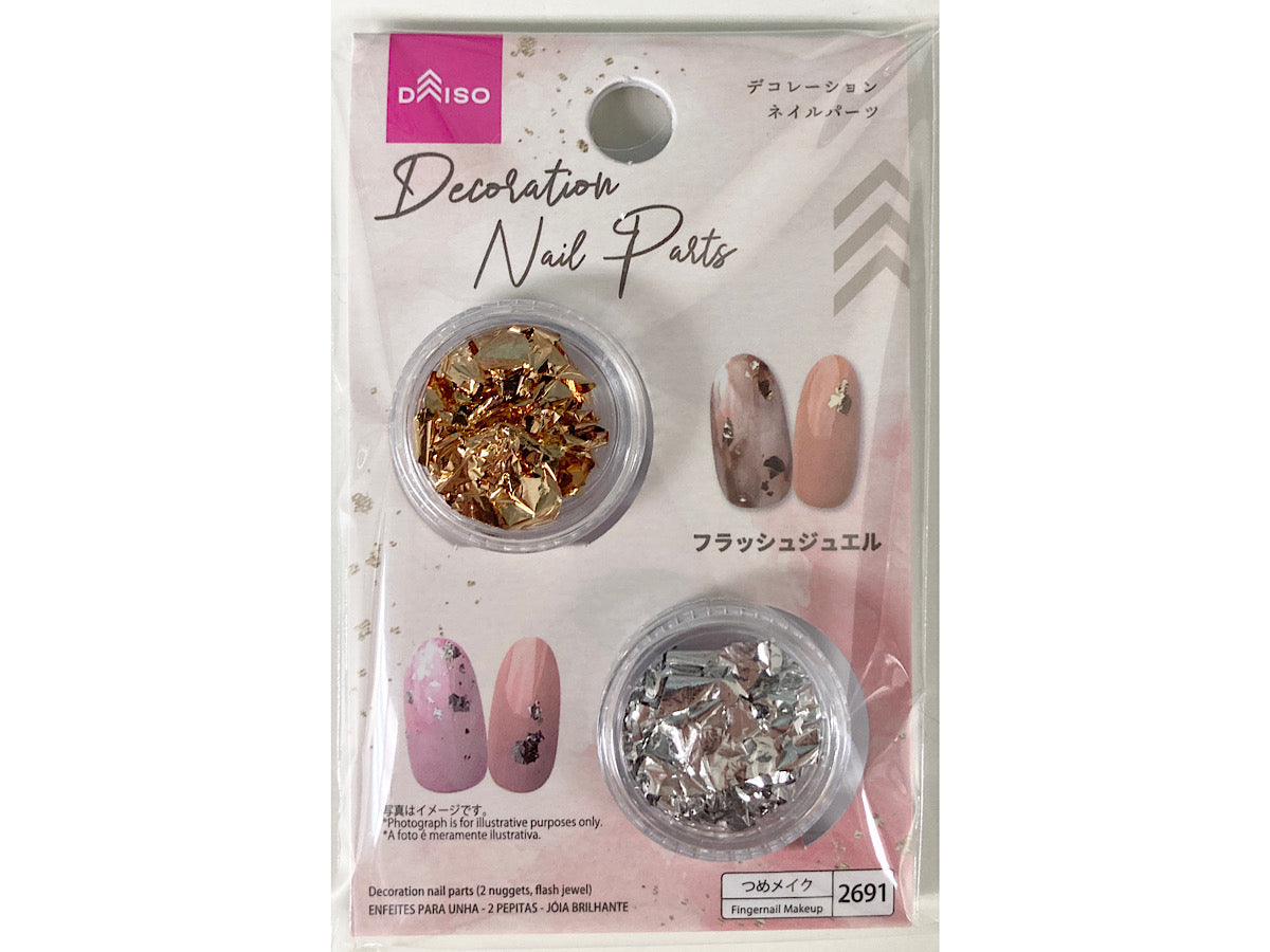 Decoration Nail Parts (2 Nuggets, Flash Jewel)