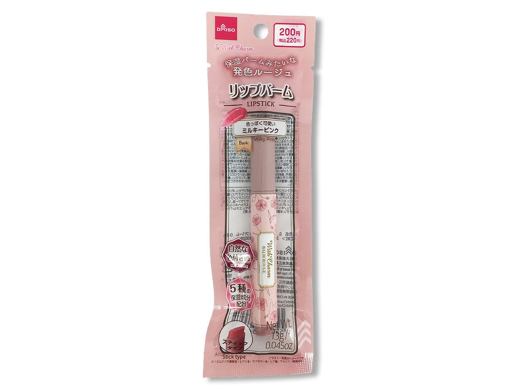 &. With Charm Lip Balm Milky Pink
