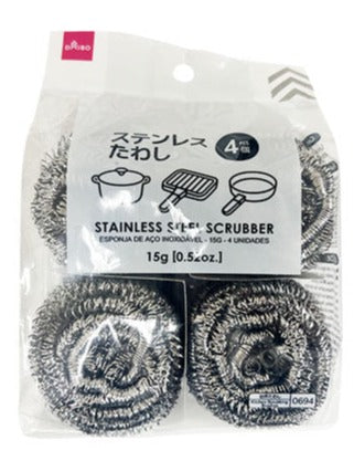 Stainless Steel Scrubbers (4-pack)