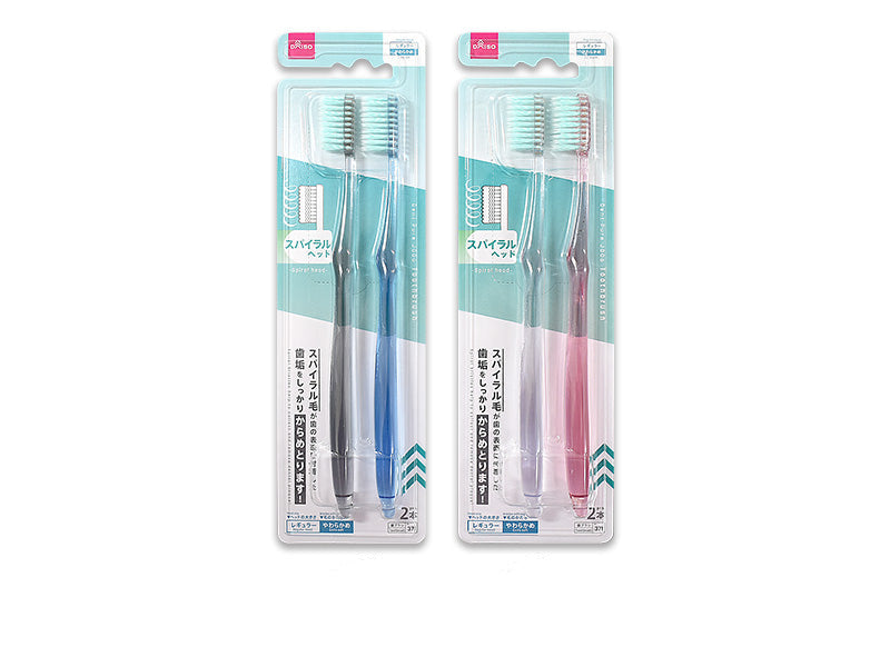 Toothbrush (Dentpure, J006, Spiral Head, Soft, 2 Pieces)