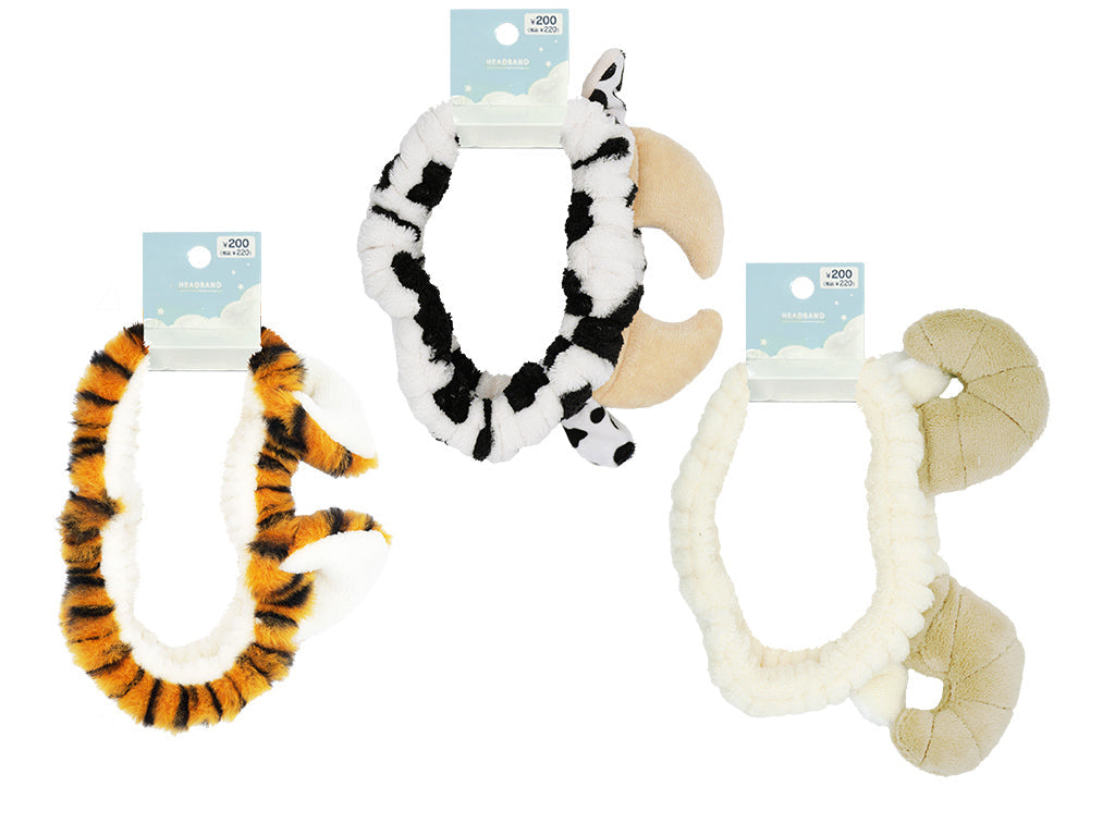 Animal Ear Fluffy Hair Band (Tiger, Cow, Sheep)