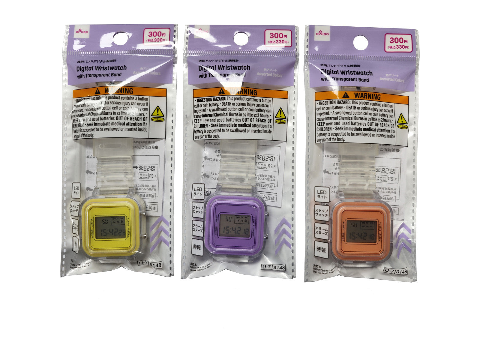 Transparent Band Digital Wristwatch (Color Assortment)