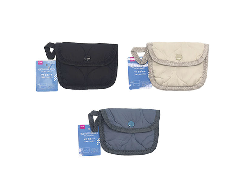 Quilted Compact Multi Pouch