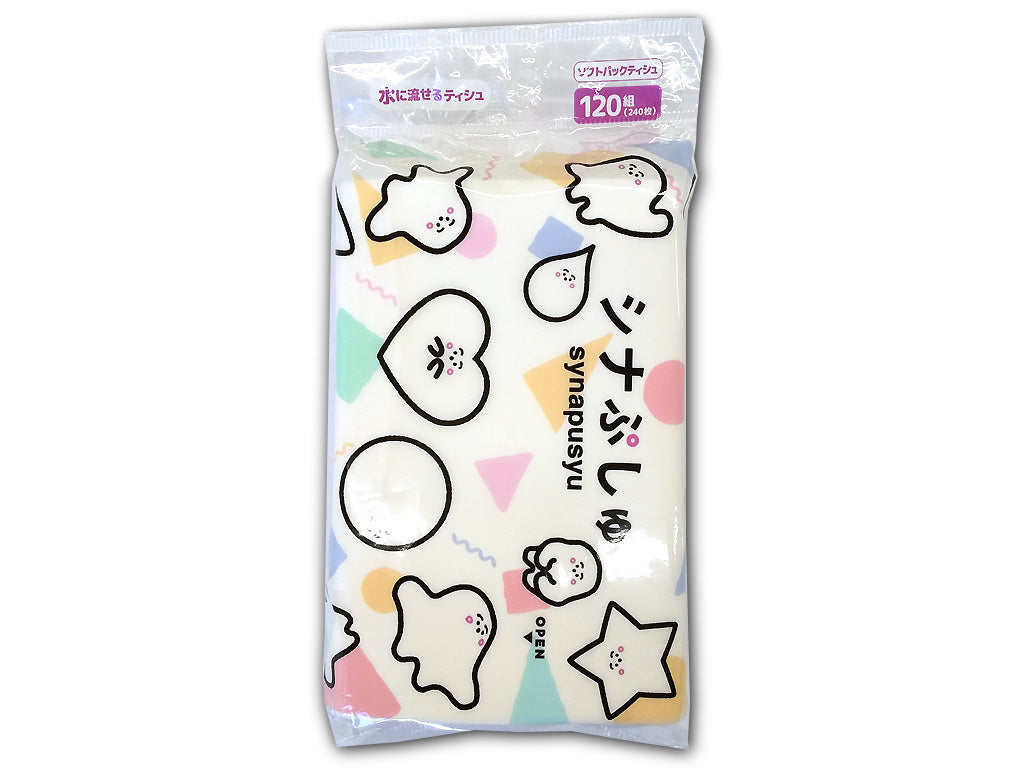 Shinapushu Flushable Soft Pack Tissue (120 Sheets)