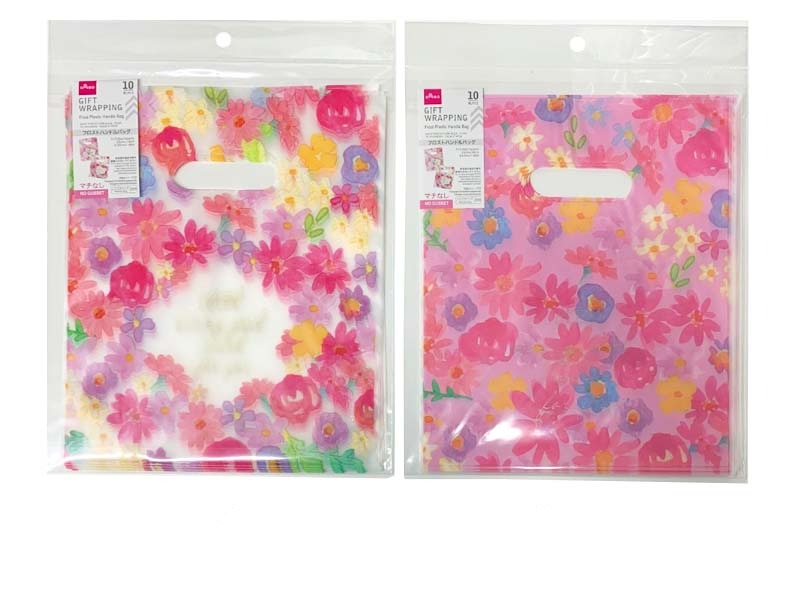 Frosted Handle Bag (Flower Pattern, 10 pieces)