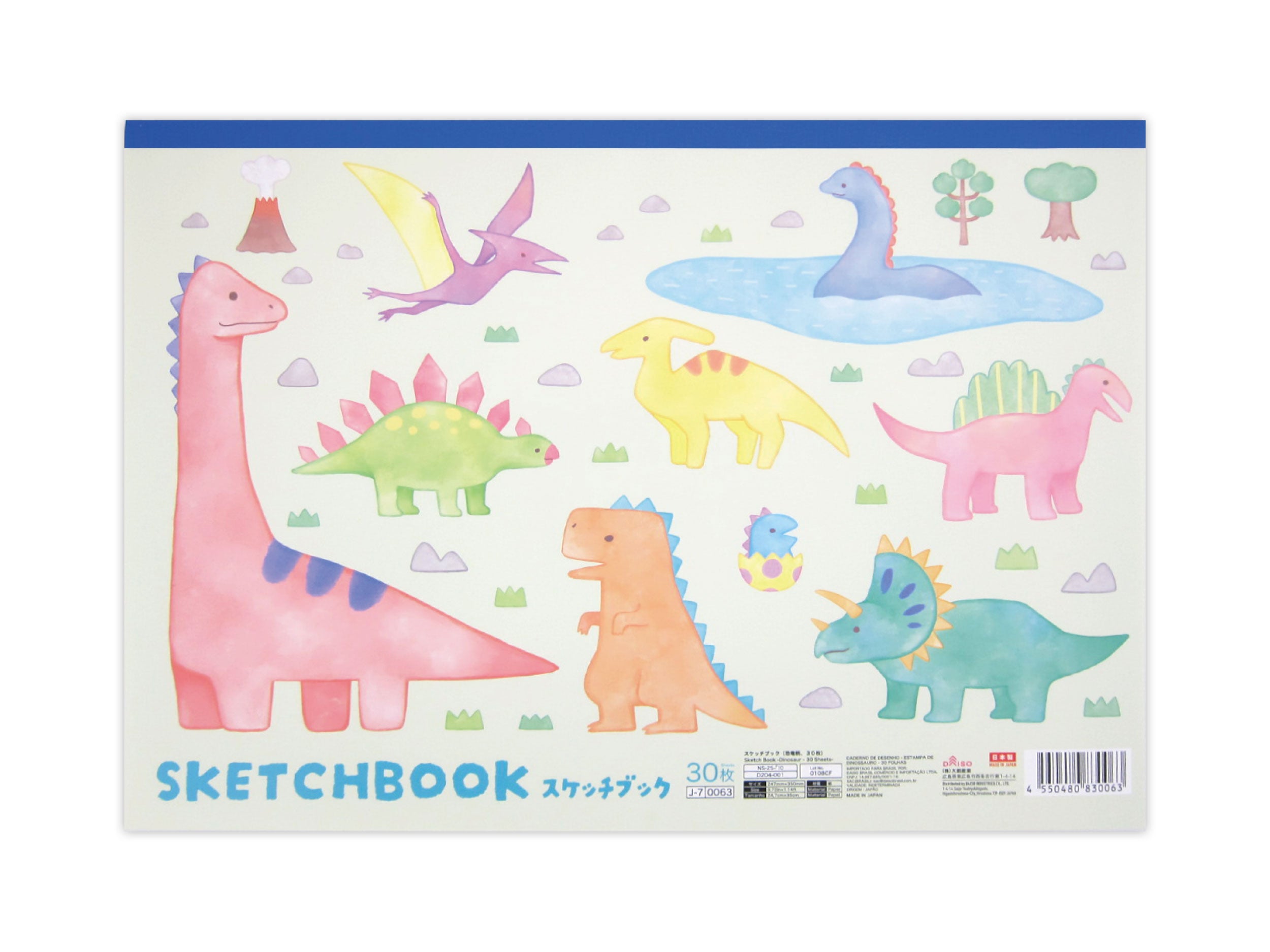 Sketchbook (Dinosaur Design, 30 Sheets)