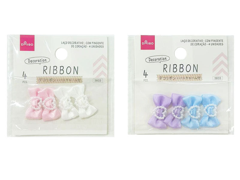 Decor Ribbon (Heart Charm, 4 Pieces)