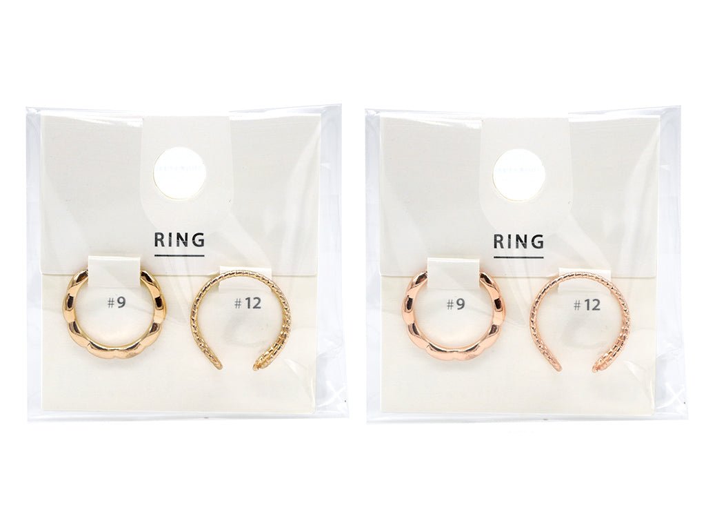 Ring Set (Metal, Beaded & Double Line)