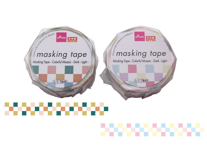Masking Tape (Colorful Mosaic, Dark, Light)