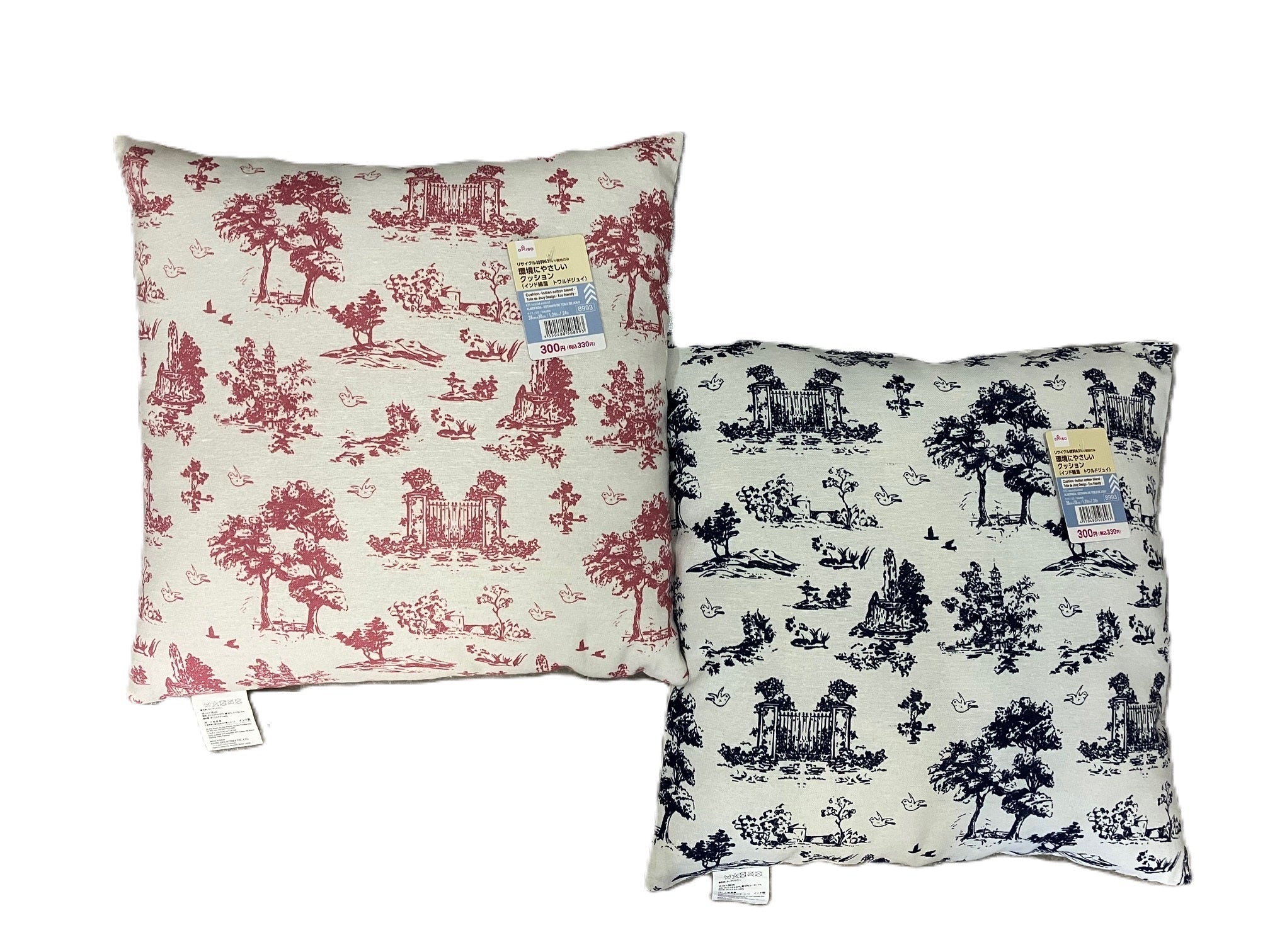 Cushion (Indian Cotton Blend Toile de Jouy)