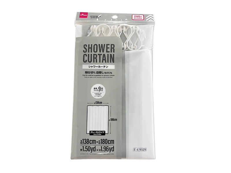 Shower Curtain (Gray Stripe)