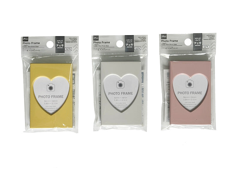 Aluminum Photo Frame (Heart Shape, Cheki Mini Size)
