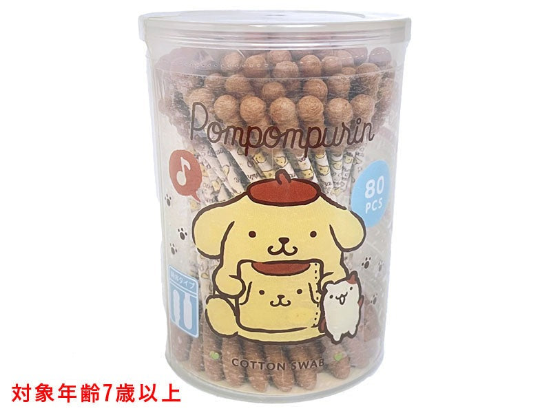 Pom Pom Purin Cotton Swabs (80 Pieces)