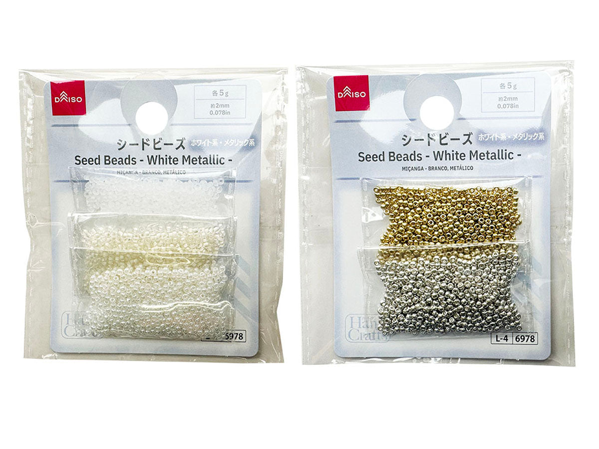 Seed Beads (White & Metallic)