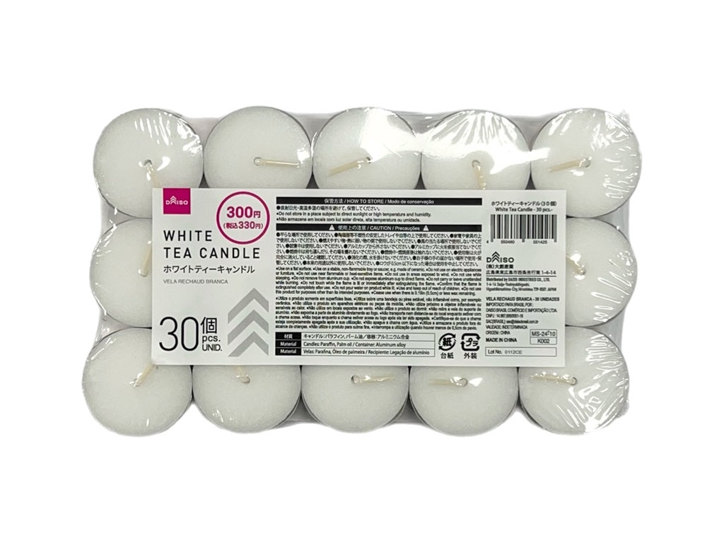 White Tea Candles (30 pieces)