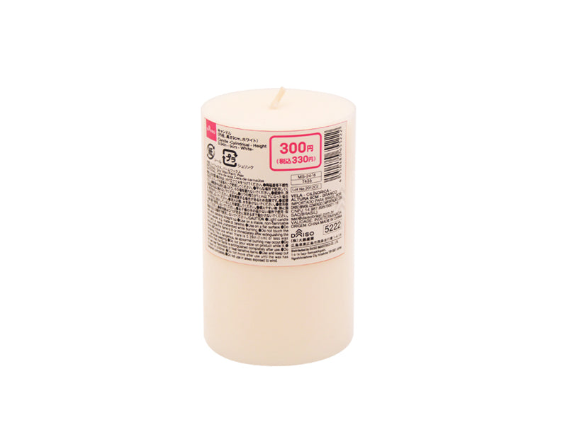 Candle (Cylinder, Height 9cm, White)