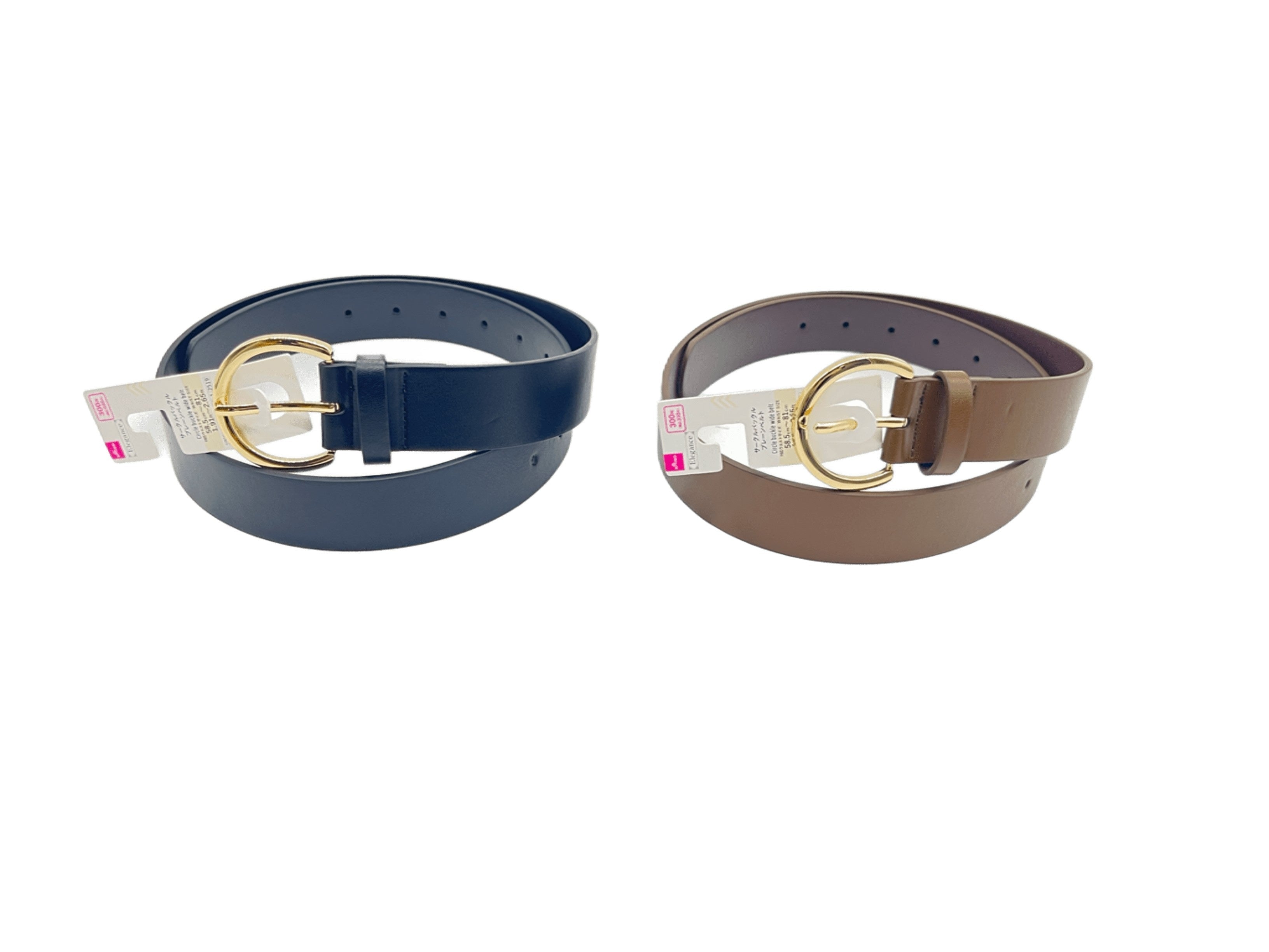 Circle Buckle Plain Belt