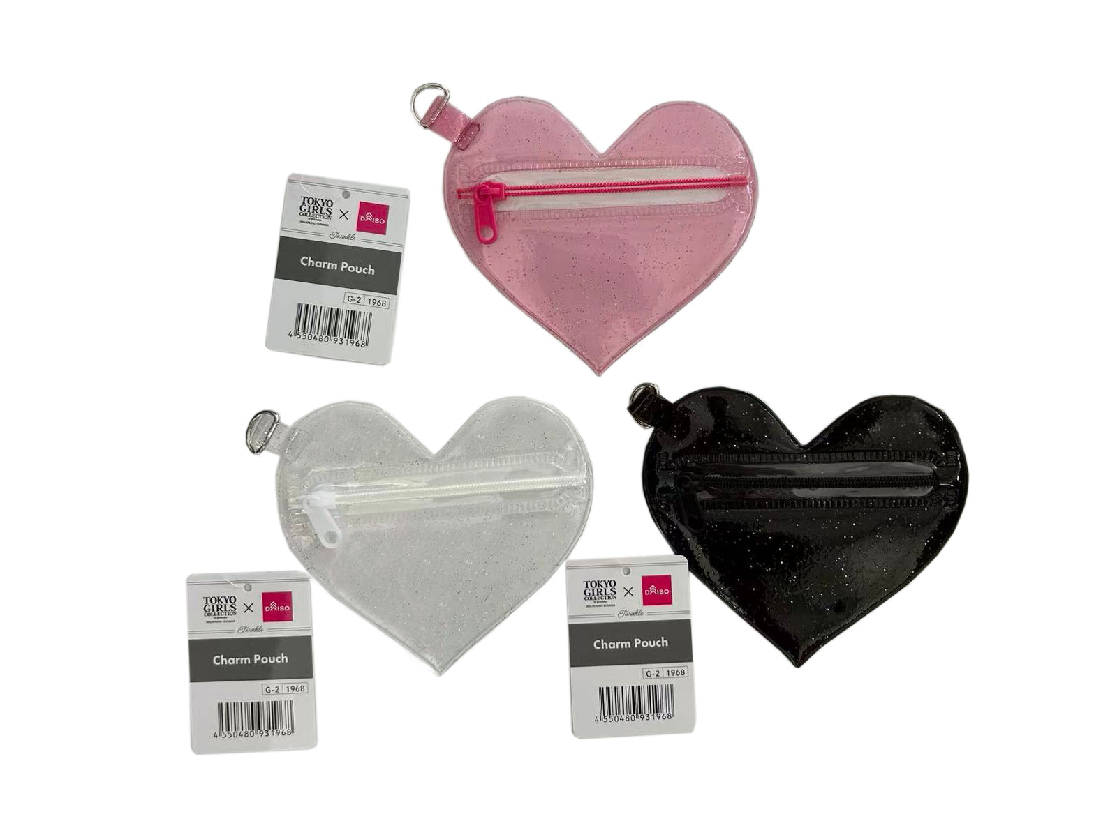 Heart-Shaped Bag Charm Pouch