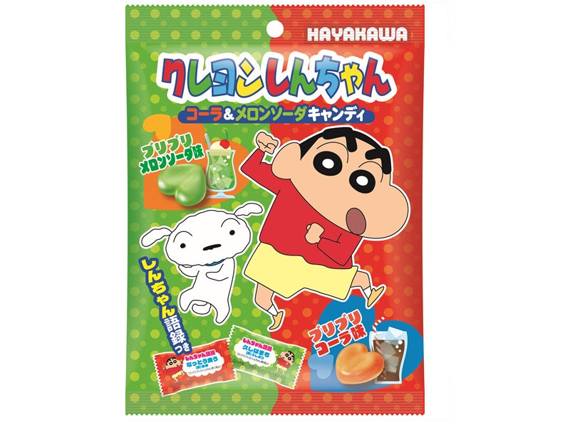 Hayakawa Crayon Shin-chan Cola & Melon Soda Candy 60g