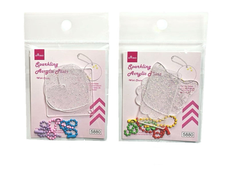 Sparkling Acrylic Plate (With Chain)