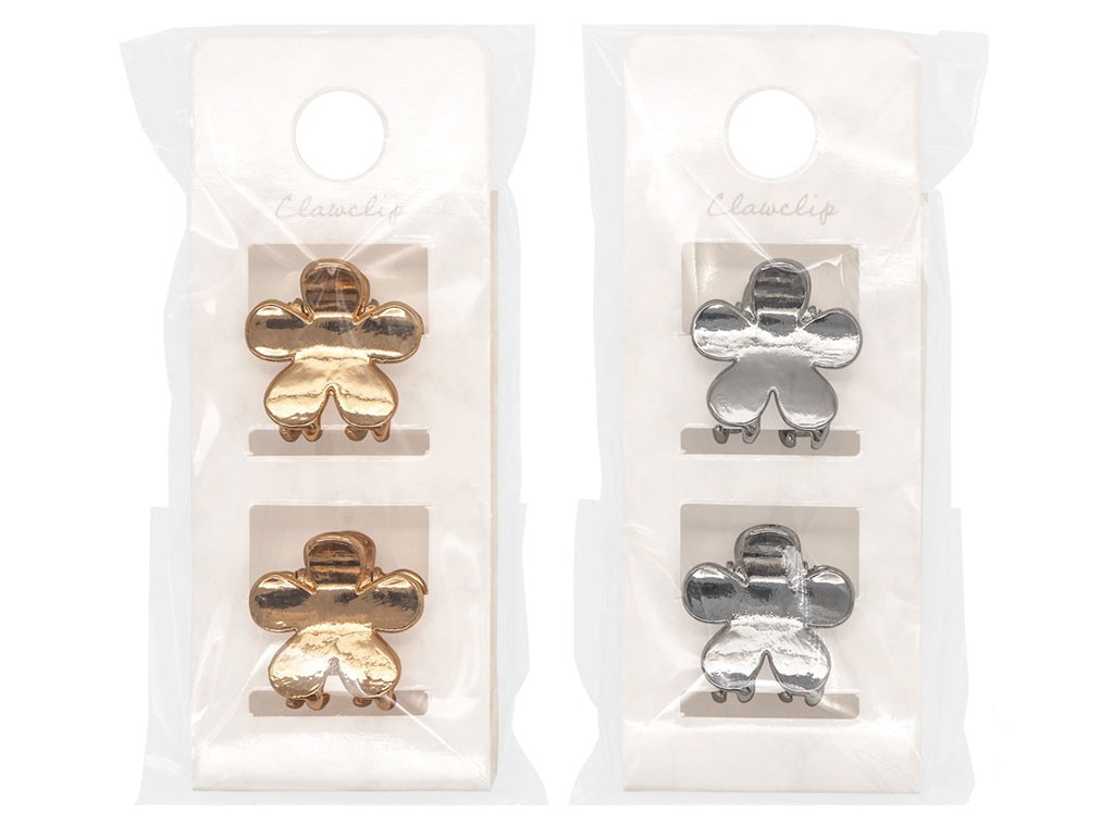 Mini Claw Clip Set (Metal, Flower)