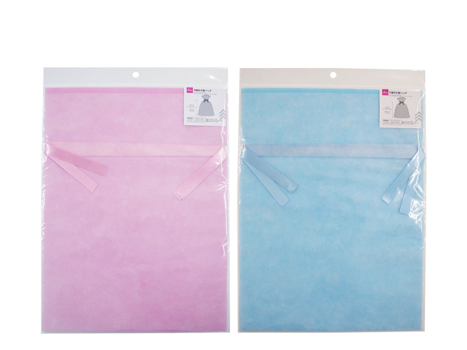 Non-Woven Drawstring Bag (Pink & Light Blue)