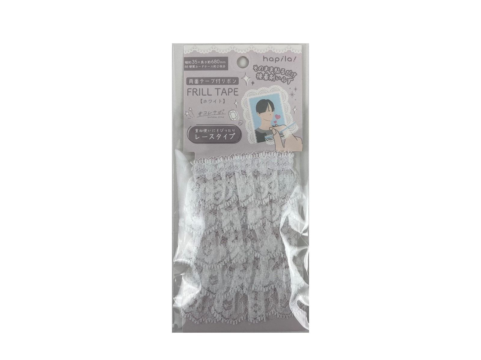 Tape-Backed Ribbon - Lace (White)