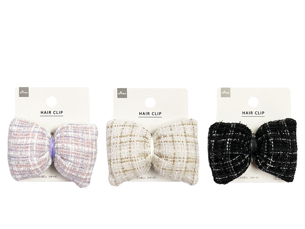Hair Clip (Puffy Ribbon, Tweed)