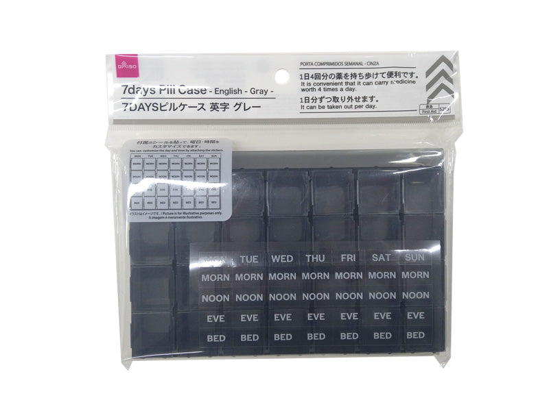 7 DAYS Pill Case (English, Gray)