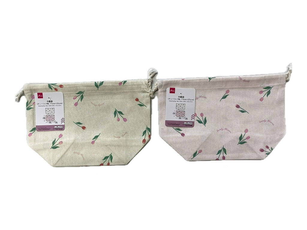 Drawstring Bag (Tulip Pattern)