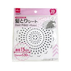 Hair Catcher Sheets for Bathroom Drain (Flower Shape, 20 Sheets)