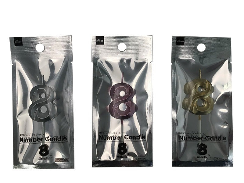 Number Candle (Metallic, 8)