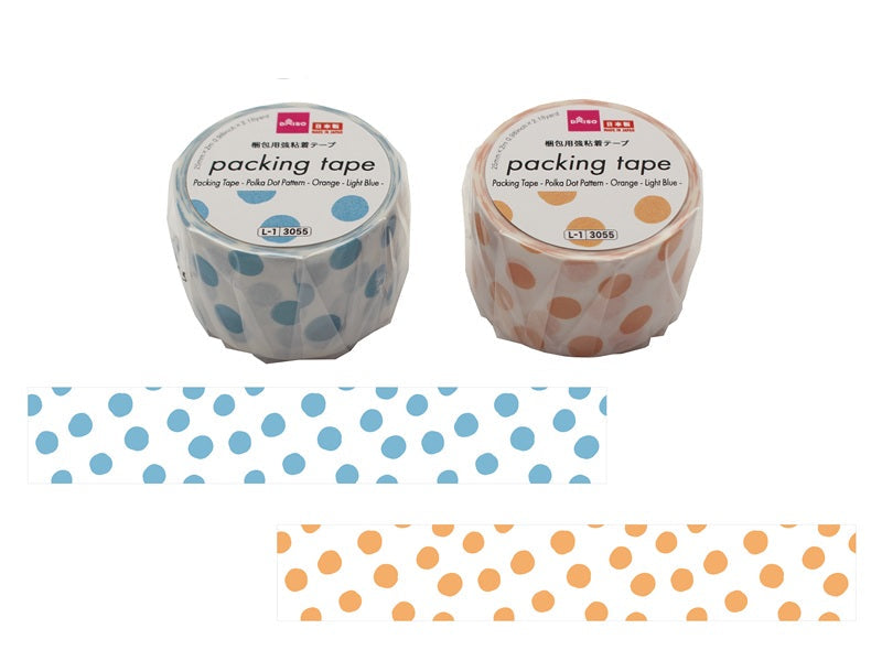 Packing Tape (Polka Dot, Orange & Blue)