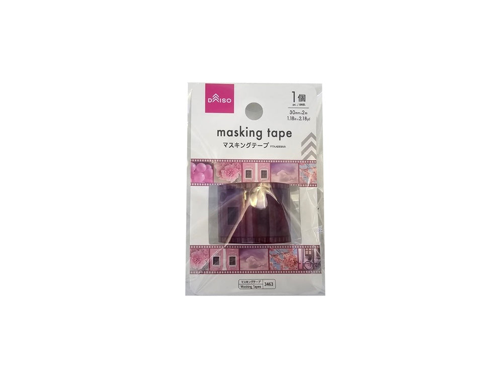 Masking Tape (Transparent Type, Film, Pink)