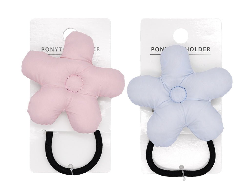 Balloon Flower Hair Pony (Peach, Blue)