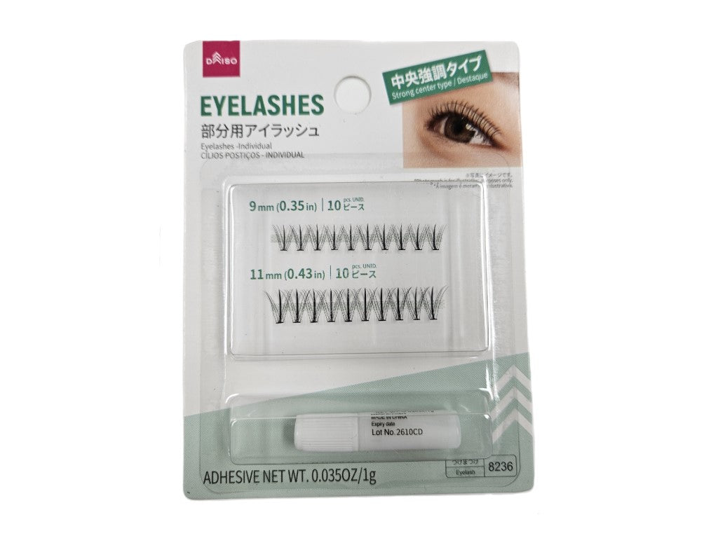Eyelash (Partial, with Adhesive, Center Emphasis Type)