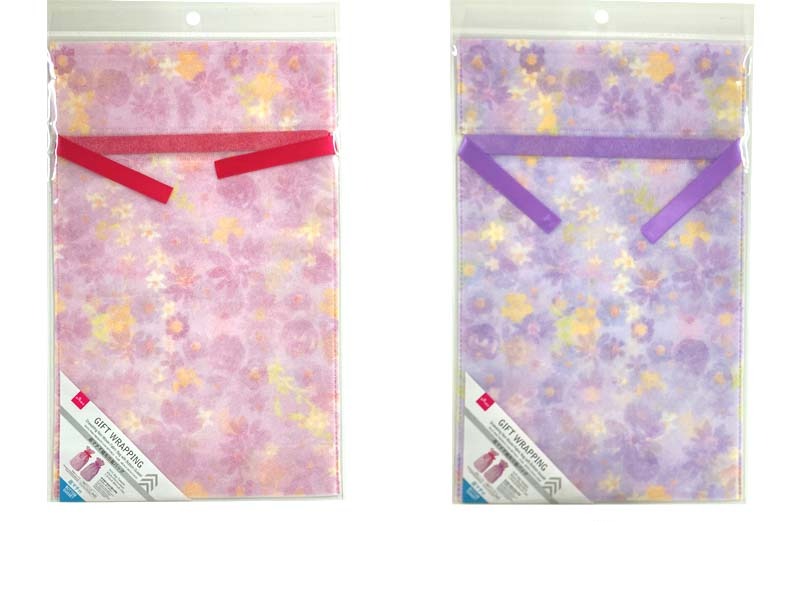 Bottom Gusset Non-Woven Drawstring Bag (Floral)