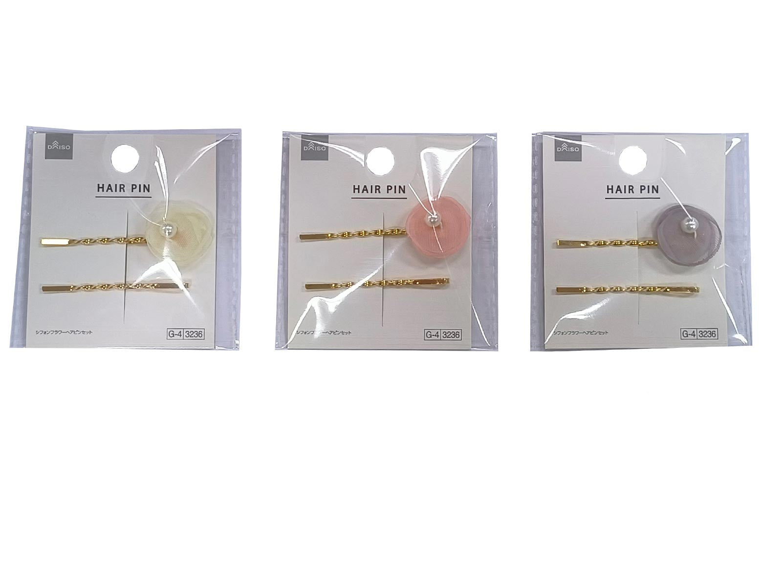 Chiffon Flower Hairpin Set
